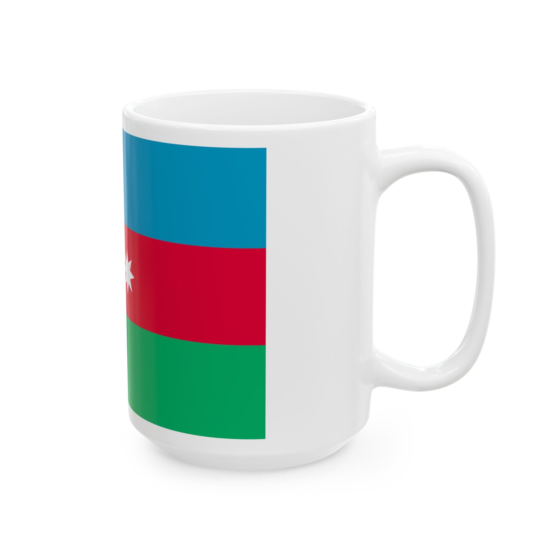 Flag of Azerbaijan 1918 variant (Azerbaijan) White Coffee Mug-Go Mug Yourself