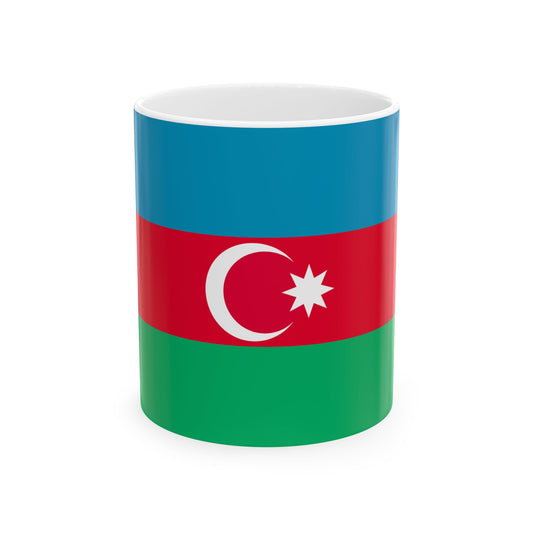 Flag of Azerbaijan 1991-2013 3-2 (Azerbaijan) White Coffee Mug-11oz-Go Mug Yourself