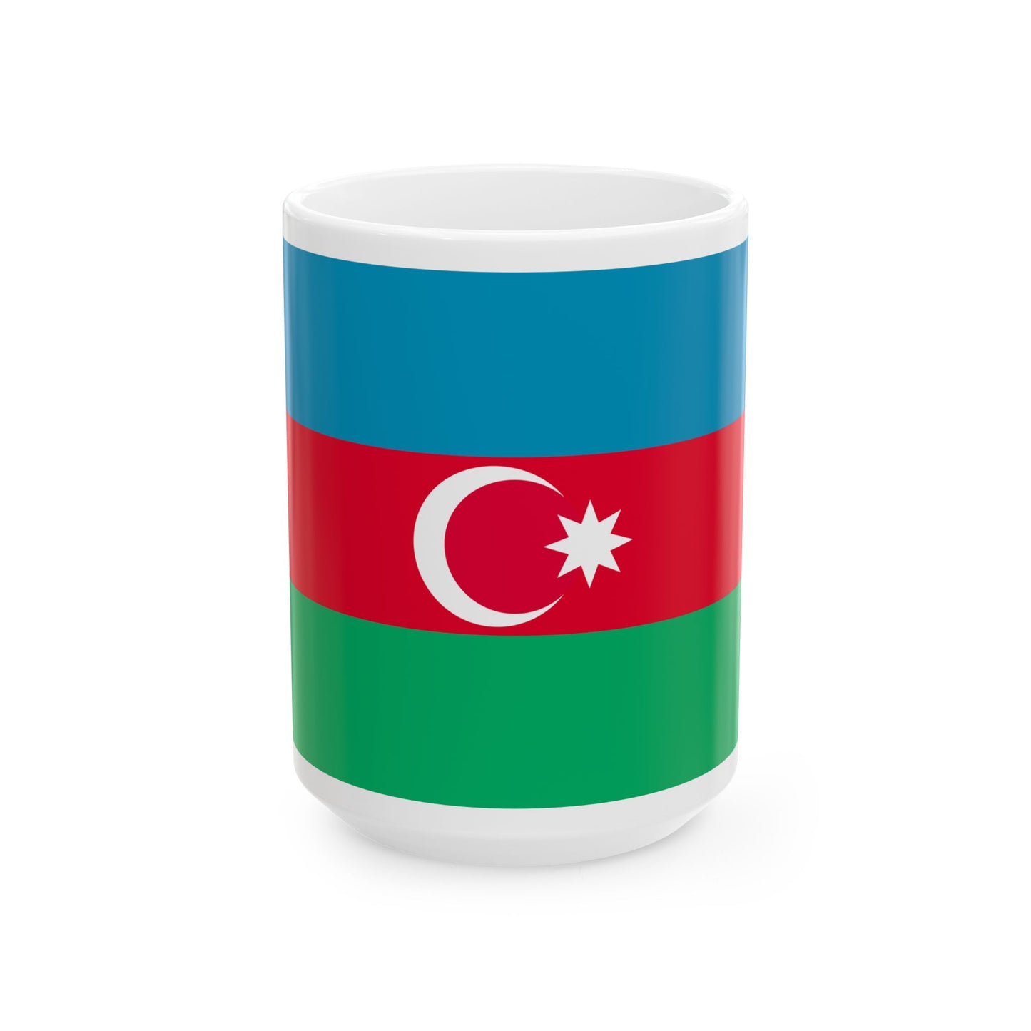 Flag of Azerbaijan 1991-2013 3-2 (Azerbaijan) White Coffee Mug-15oz-Go Mug Yourself