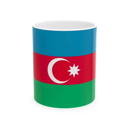 Flag of Azerbaijan 1991-2013 (Azerbaijan) White Coffee Mug 11oz - Go Mug Yourself