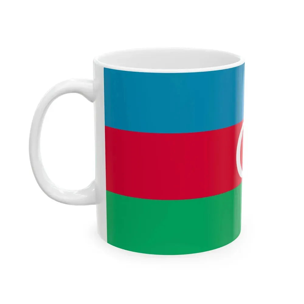 Flag of Azerbaijan 1991-2013 (Azerbaijan) White Coffee Mug - Go Mug Yourself