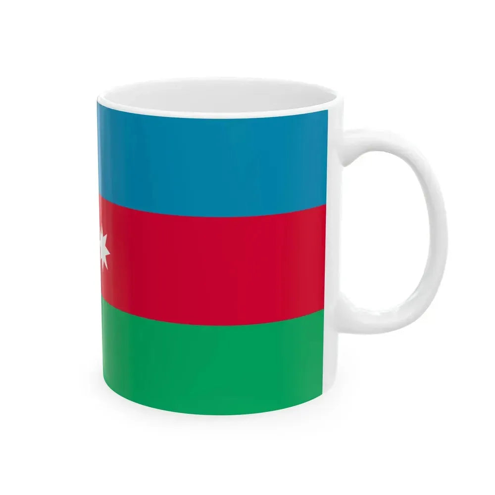 Flag of Azerbaijan 1991-2013 (Azerbaijan) White Coffee Mug - Go Mug Yourself