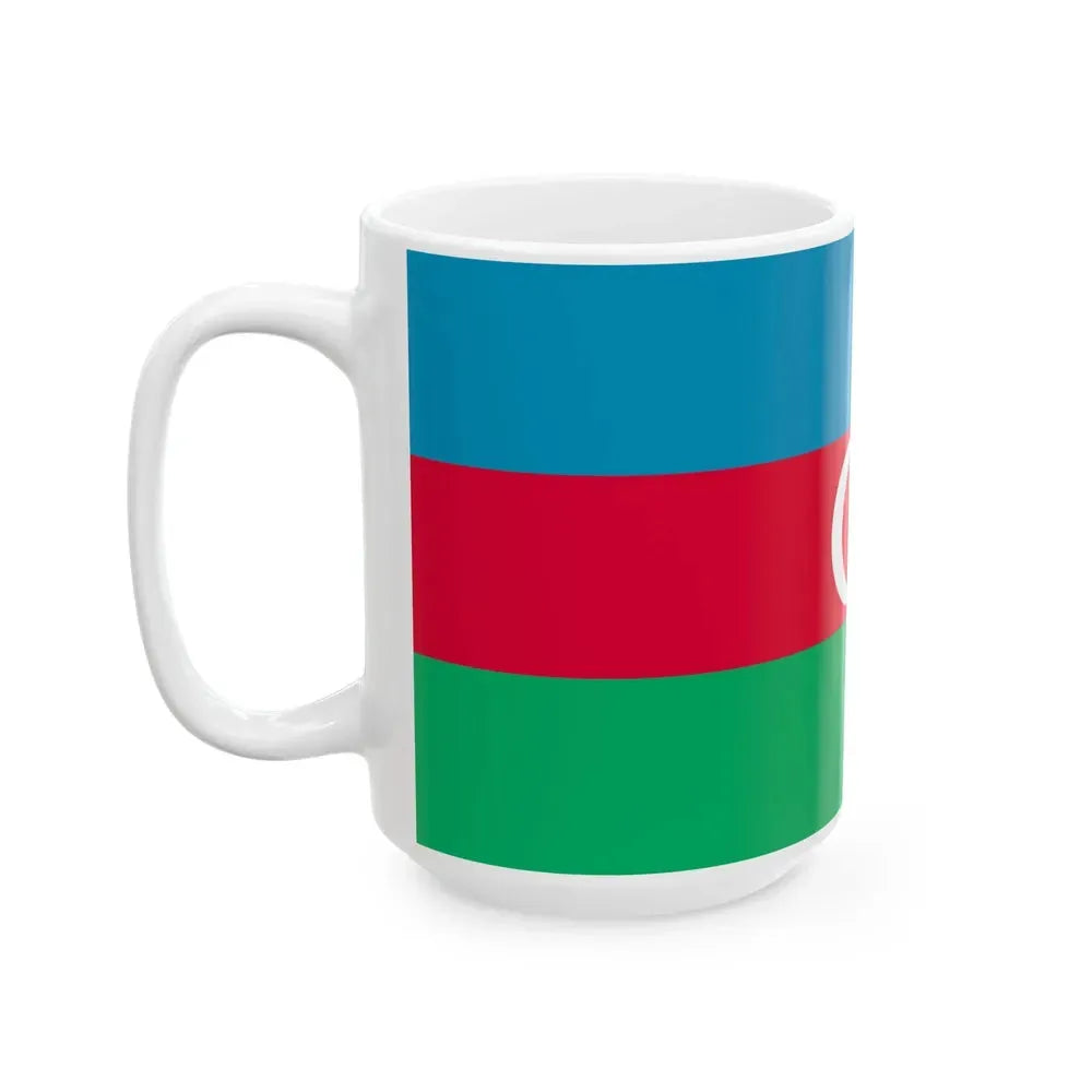 Flag of Azerbaijan 1991-2013 (Azerbaijan) White Coffee Mug - Go Mug Yourself
