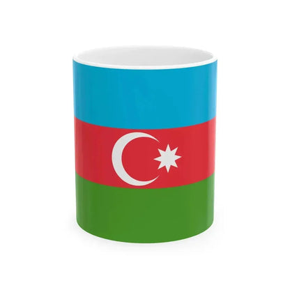 Flag of Azerbaijan 3-2 (Azerbaijan) White Coffee Mug 11oz - Go Mug Yourself