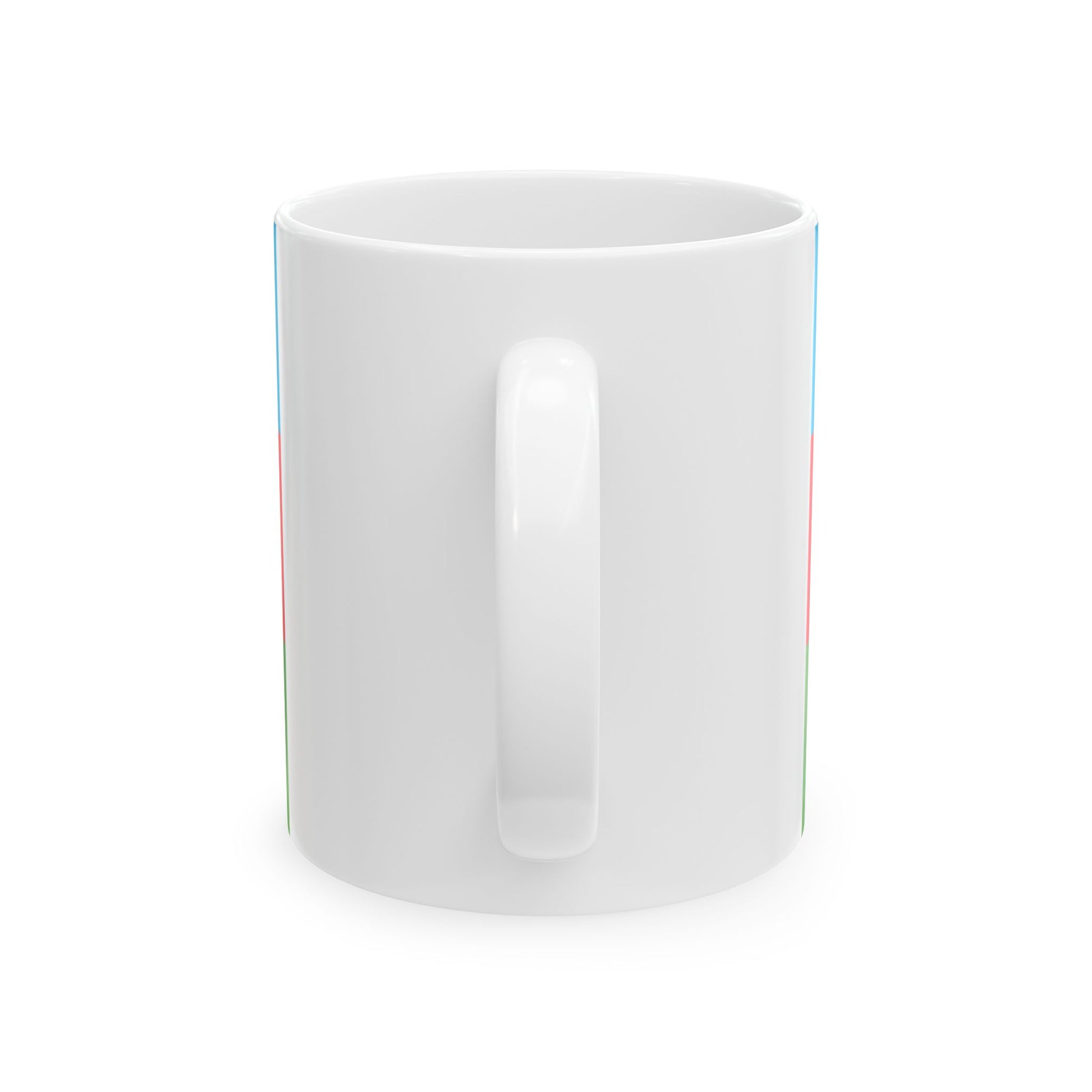 Flag of Azerbaijan 3-2 (Azerbaijan) White Coffee Mug-Go Mug Yourself