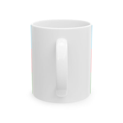 Flag of Azerbaijan 3-2 (Azerbaijan) White Coffee Mug-Go Mug Yourself
