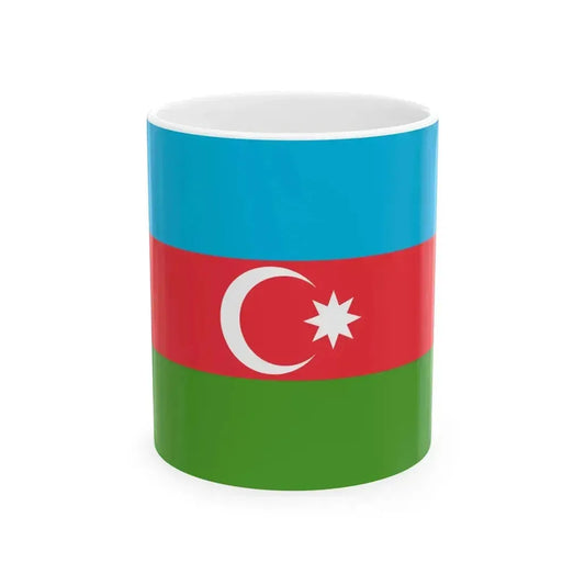 Flag of Azerbaijan (Azerbaijan) White Coffee Mug 11oz - Go Mug Yourself