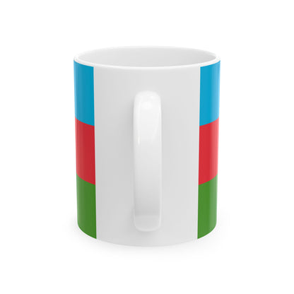 Flag of Azerbaijan (Azerbaijan) White Coffee Mug-Go Mug Yourself
