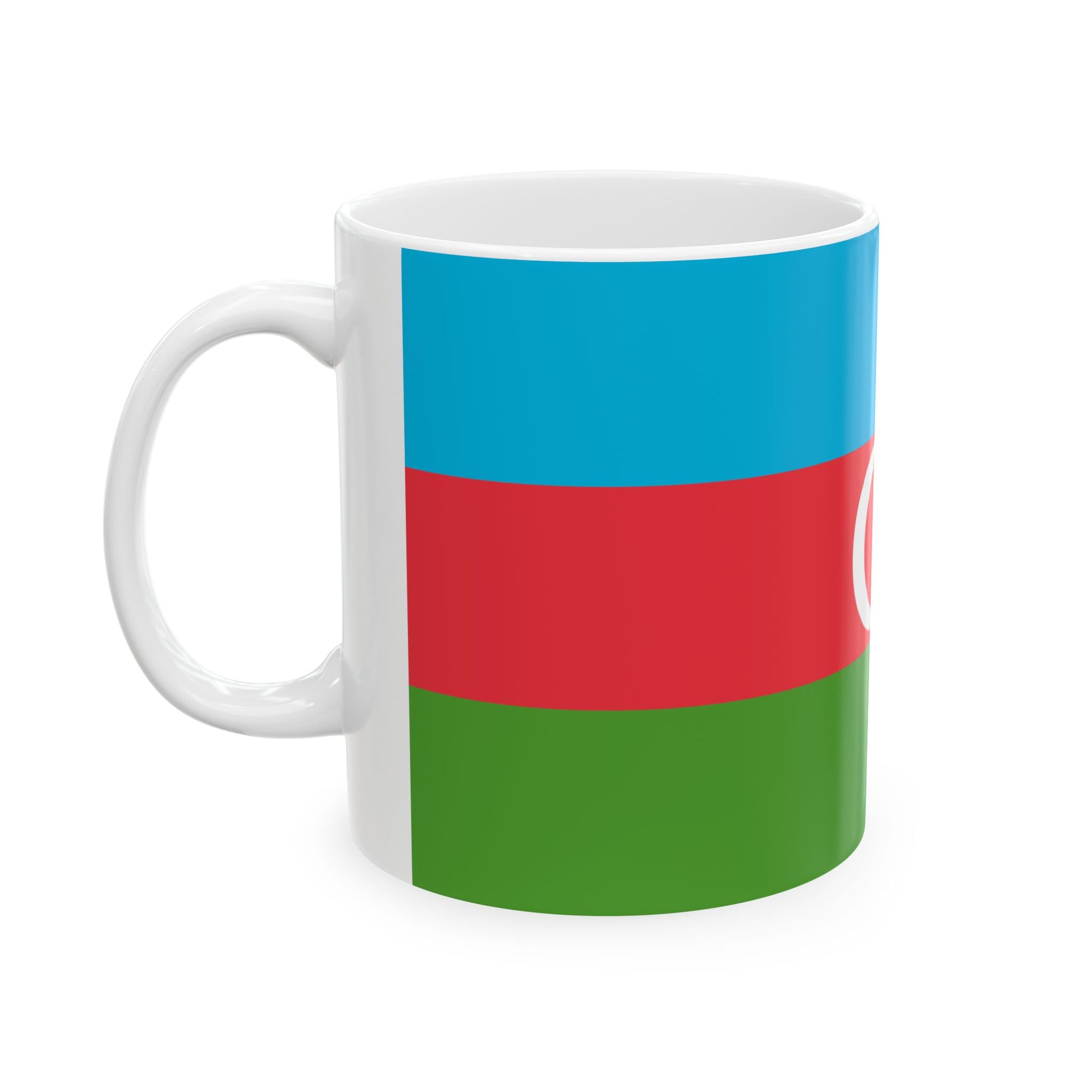 Flag of Azerbaijan (Azerbaijan) White Coffee Mug-Go Mug Yourself