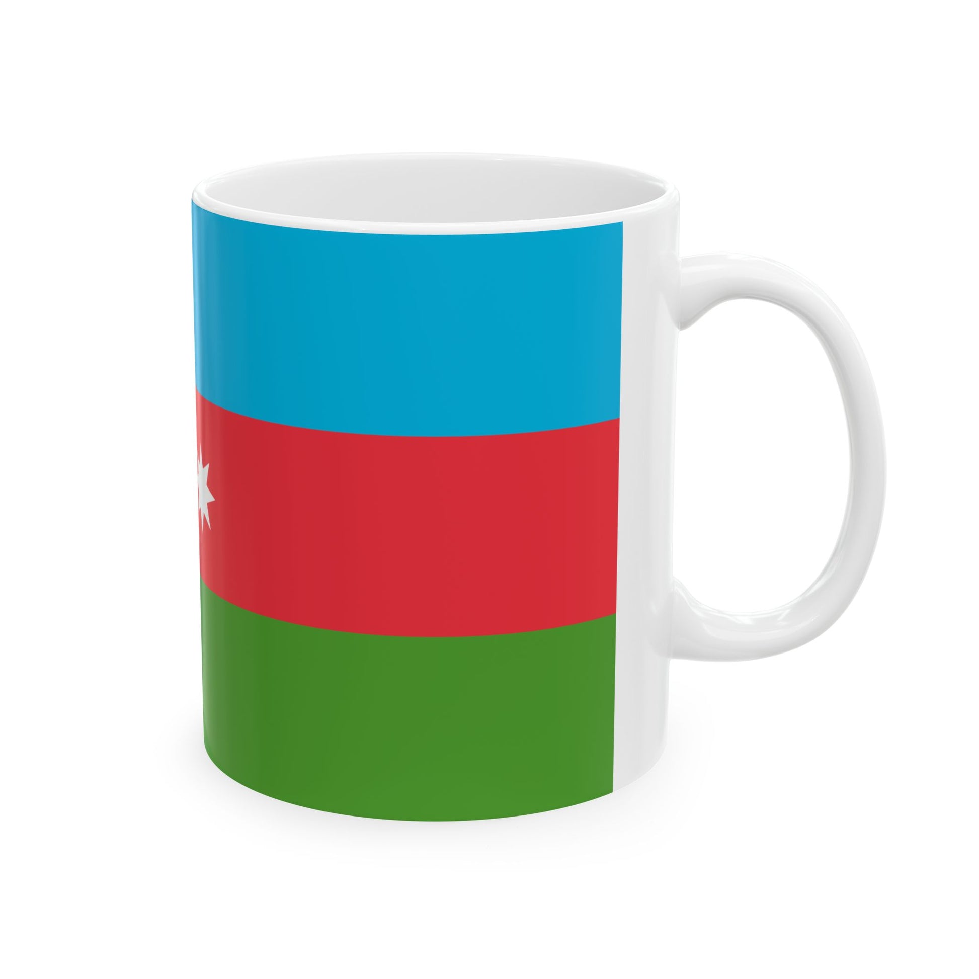 Flag of Azerbaijan (Azerbaijan) White Coffee Mug-Go Mug Yourself
