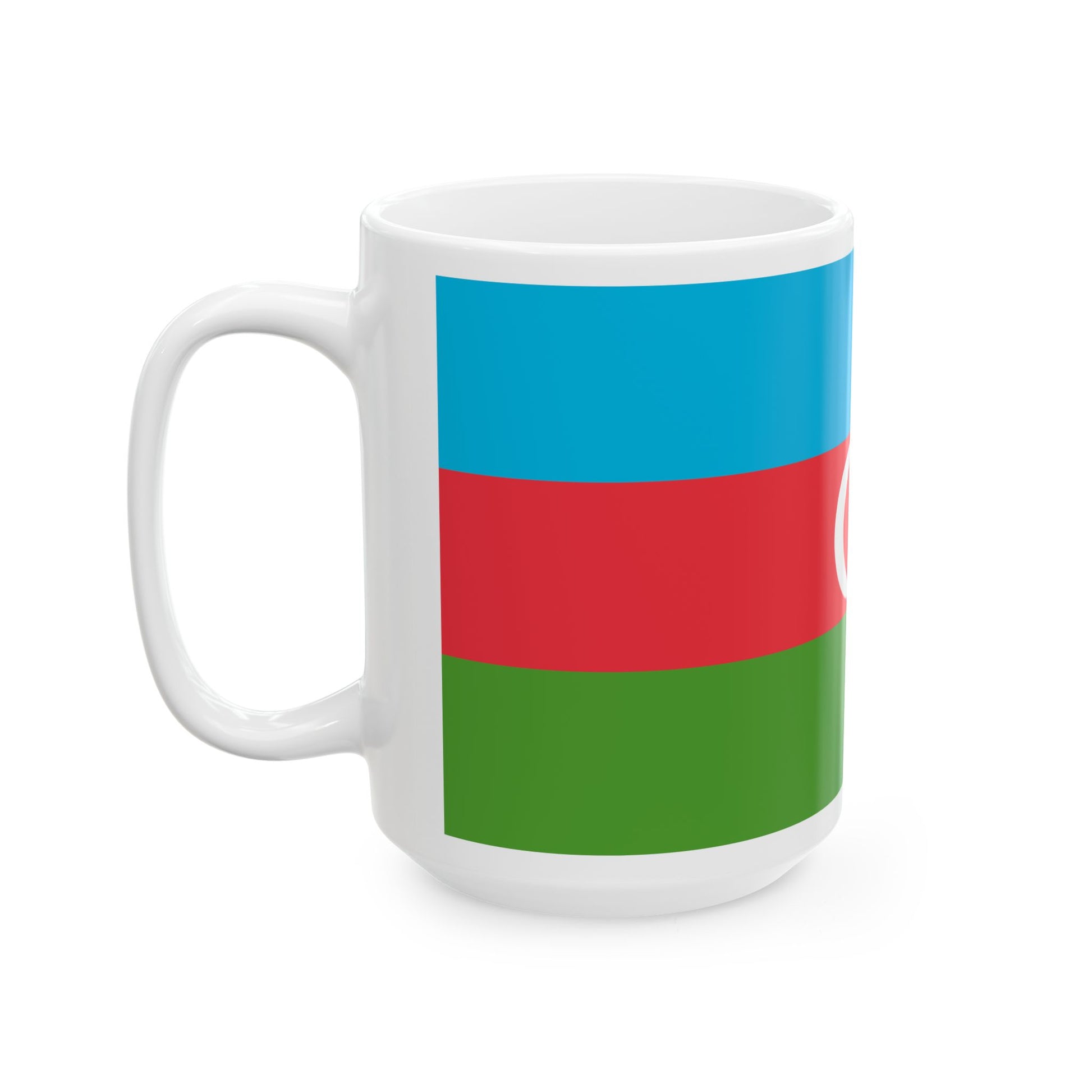 Flag of Azerbaijan (Azerbaijan) White Coffee Mug-Go Mug Yourself