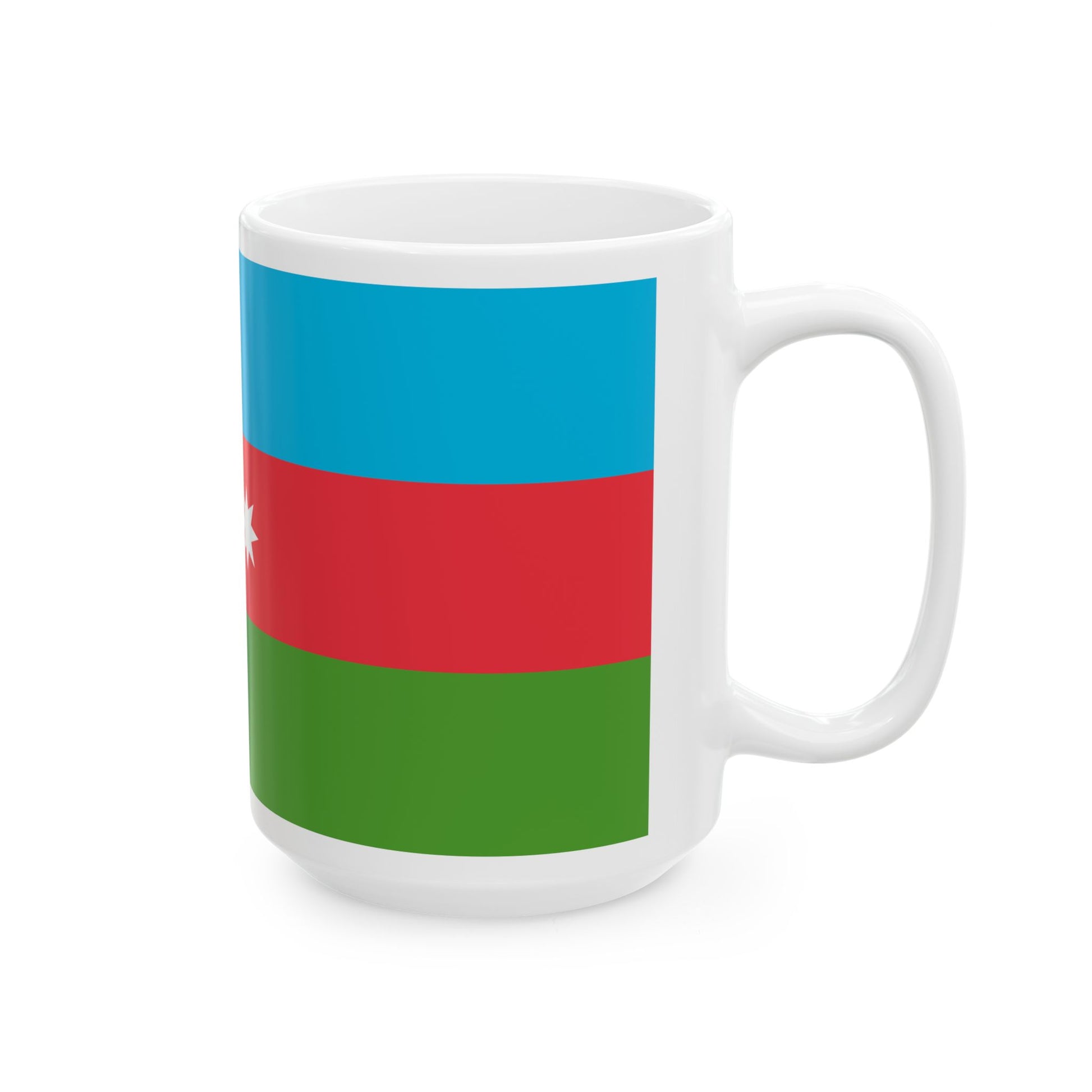Flag of Azerbaijan (Azerbaijan) White Coffee Mug-Go Mug Yourself