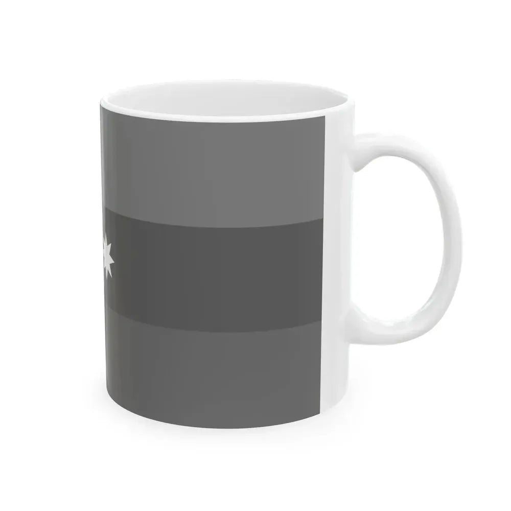 Flag of Azerbaijan black and white (Azerbaijan) White Coffee Mug - Go Mug Yourself