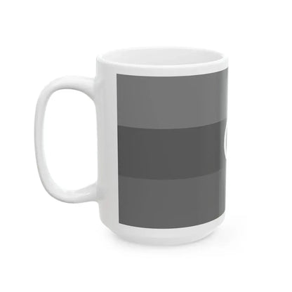 Flag of Azerbaijan black and white (Azerbaijan) White Coffee Mug - Go Mug Yourself