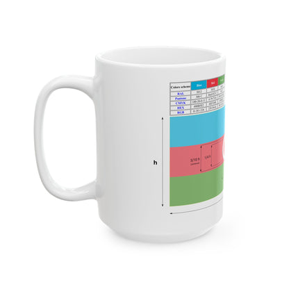 Flag of Azerbaijan construction sheet (Azerbaijan) White Coffee Mug-Go Mug Yourself