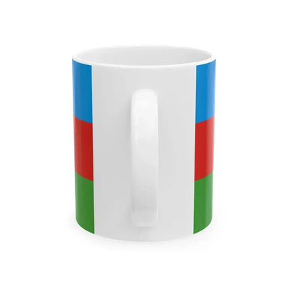 Flag of Azerbaijan darker colors (Azerbaijan) White Coffee Mug - Go Mug Yourself
