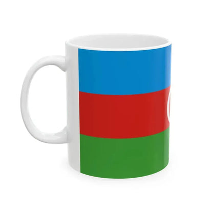 Flag of Azerbaijan darker colors (Azerbaijan) White Coffee Mug - Go Mug Yourself