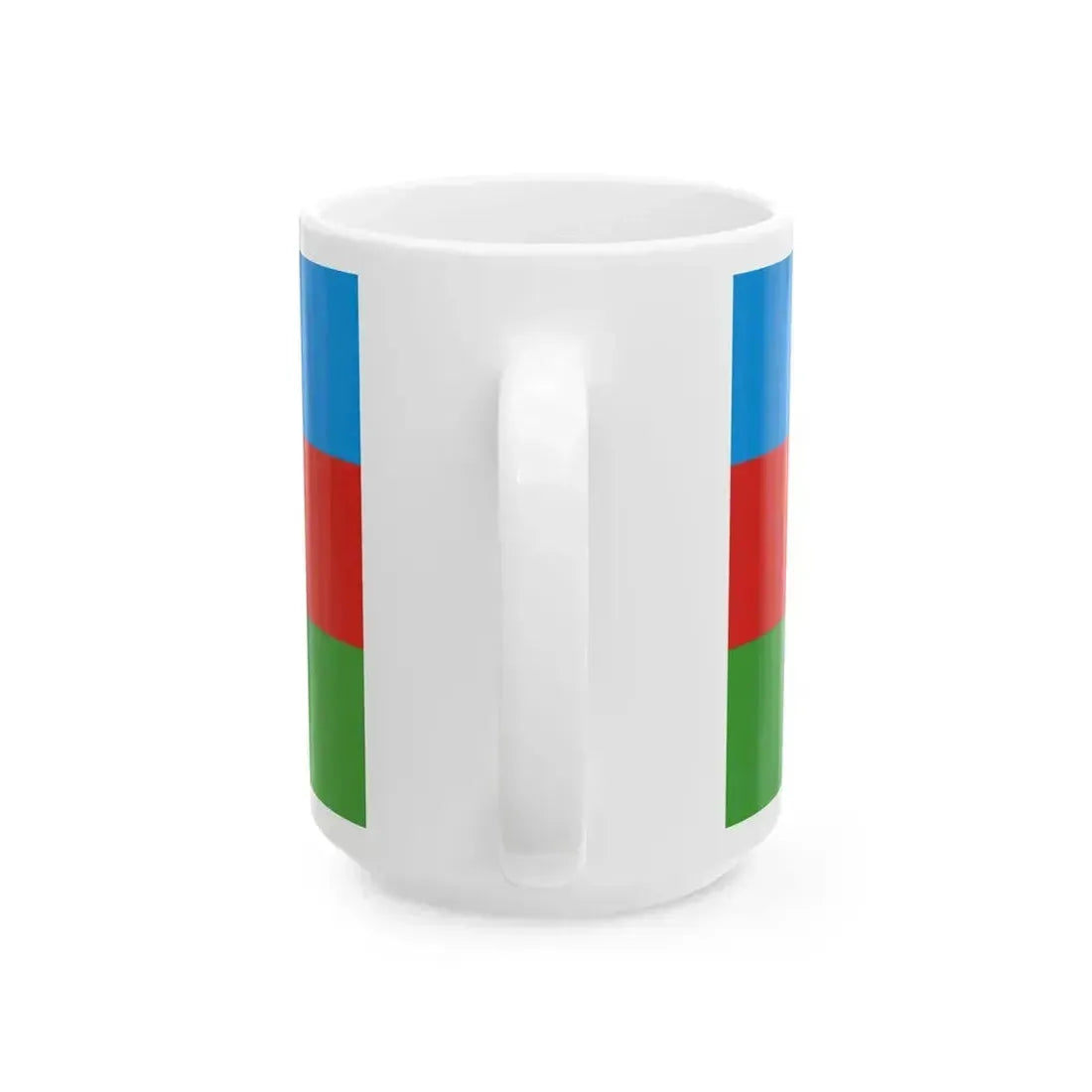 Flag of Azerbaijan darker colors (Azerbaijan) White Coffee Mug - Go Mug Yourself