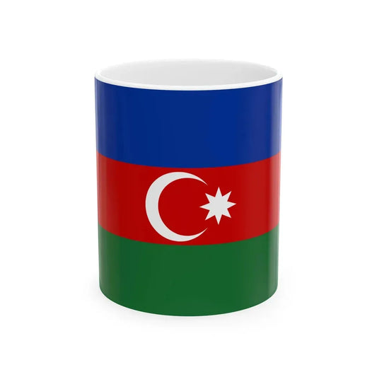 Flag of Azerbaijan Soviet colors (Azerbaijan) White Coffee Mug 11oz - Go Mug Yourself