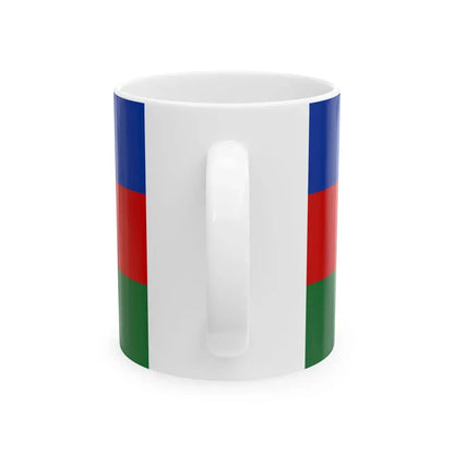 Flag of Azerbaijan Soviet colors (Azerbaijan) White Coffee Mug - Go Mug Yourself