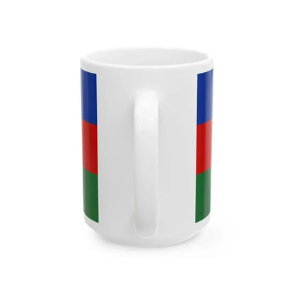 Flag of Azerbaijan Soviet colors (Azerbaijan) White Coffee Mug - Go Mug Yourself