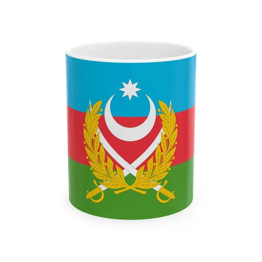 Flag of Azerbaijani Land Forces (Azerbaijan) White Coffee Mug 11oz - Go Mug Yourself