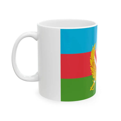 Flag of Azerbaijani Land Forces (Azerbaijan) White Coffee Mug - Go Mug Yourself