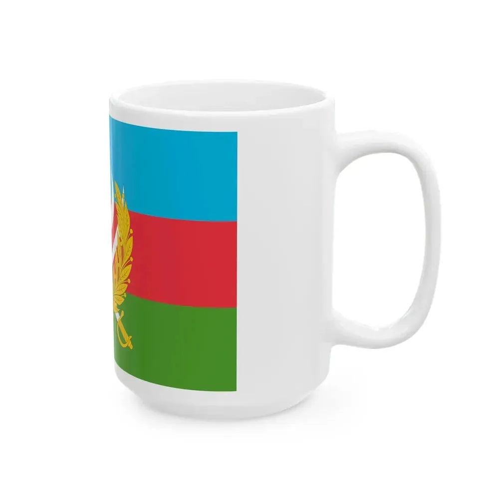 Flag of Azerbaijani Land Forces (Azerbaijan) White Coffee Mug - Go Mug Yourself