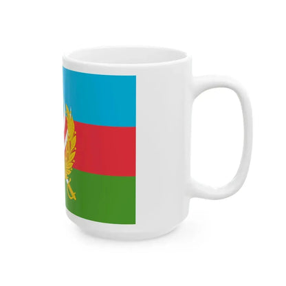 Flag of Azerbaijani Land Forces (Azerbaijan) White Coffee Mug - Go Mug Yourself