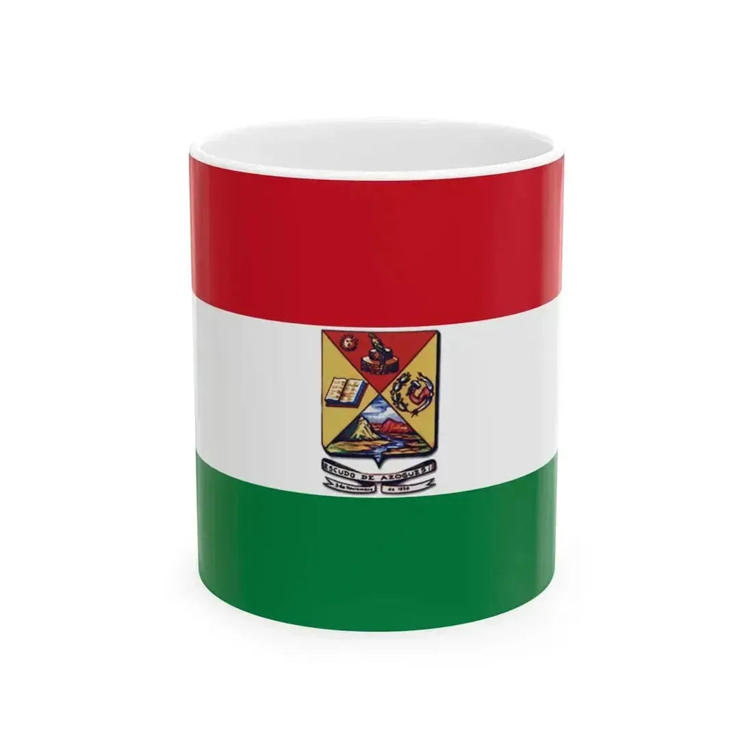 Flag of Azogues (Ecuador) White Coffee Mug 11oz - Go Mug Yourself