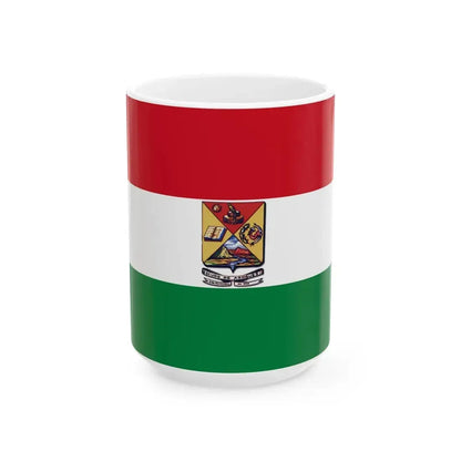 Flag of Azogues (Ecuador) White Coffee Mug 15oz - Go Mug Yourself