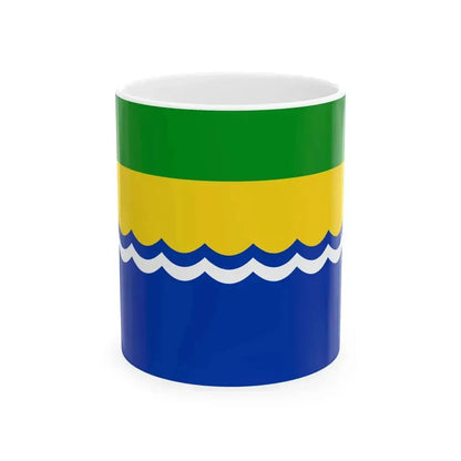Flag of Azovsky rayon Rostov oblast (Russia) White Coffee Mug 11oz - Go Mug Yourself