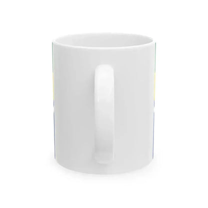 Flag of Azovsky rayon Rostov oblast (Russia) White Coffee Mug - Go Mug Yourself