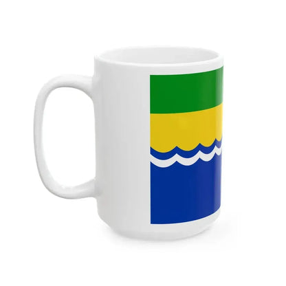 Flag of Azovsky rayon Rostov oblast (Russia) White Coffee Mug - Go Mug Yourself