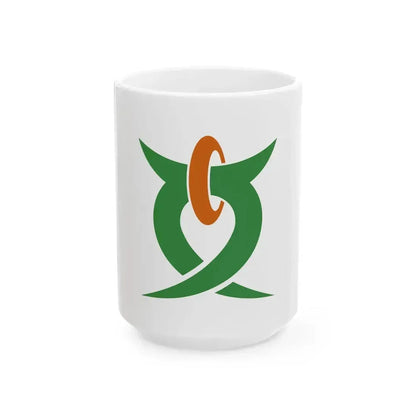 Flag of Azumino Nagano (Japan) White Coffee Mug 15oz - Go Mug Yourself