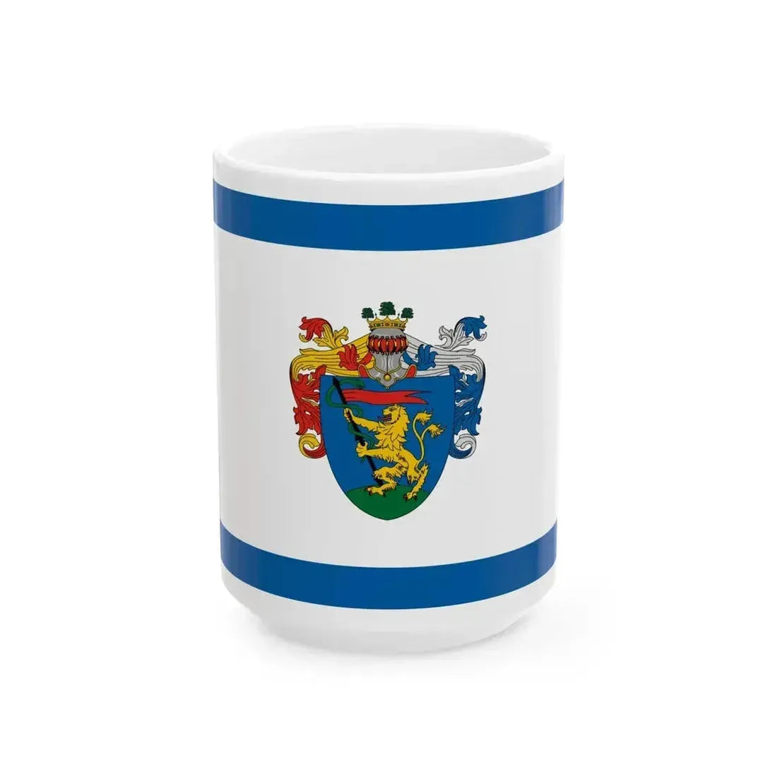 Flag of Bacsborsod (Hungary) White Coffee Mug 15oz - Go Mug Yourself