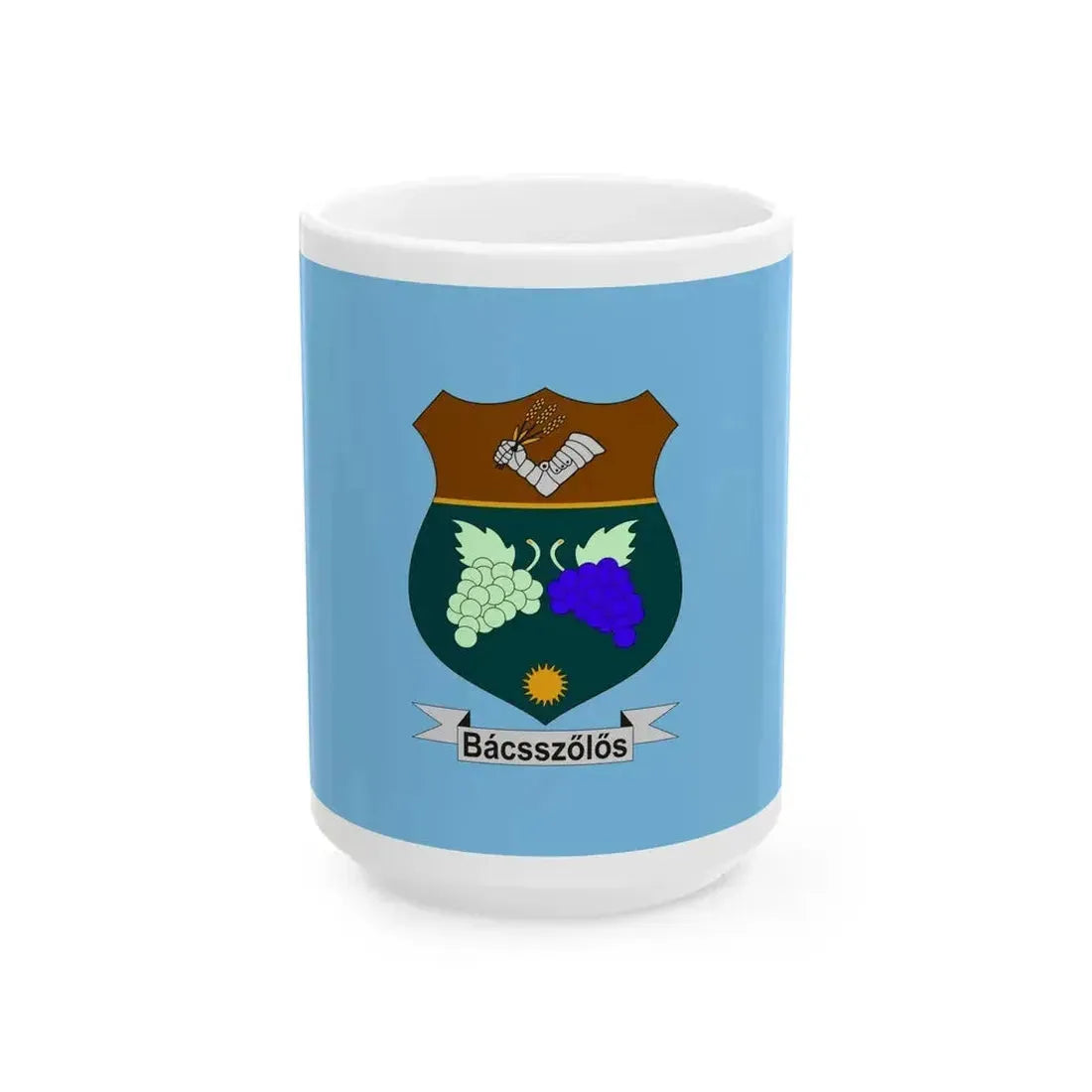 Flag of Bacsszolos (Hungary) White Coffee Mug 15oz - Go Mug Yourself