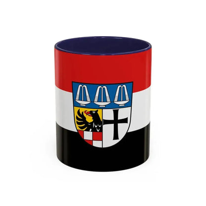 Flag of Bad Kissingen Germany - Accent Coffee Mug 11oz Navy - Go Mug Yourself