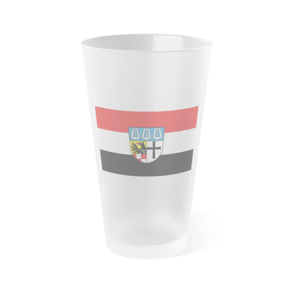 Flag of Bad Kissingen Germany - Frosted Pint Glass 16oz-16oz-Frosted-Go Mug Yourself