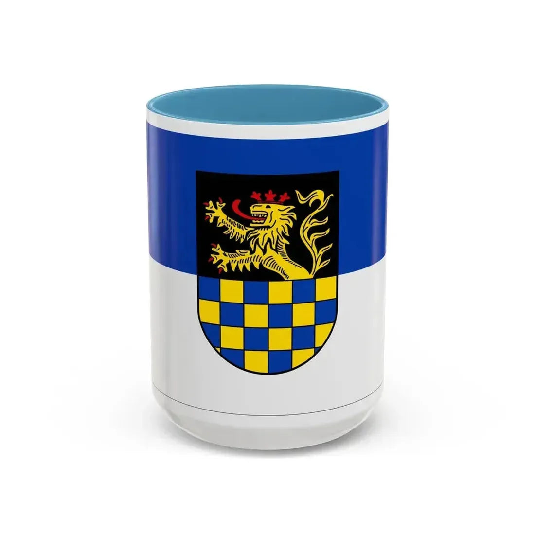 Flag of Bad Kreuznach Germany - Accent Coffee Mug 15oz Light Blue - Go Mug Yourself