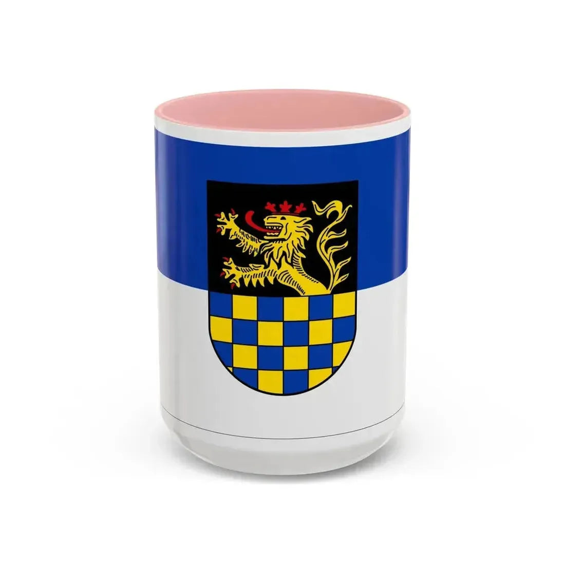Flag of Bad Kreuznach Germany - Accent Coffee Mug 15oz Pink - Go Mug Yourself