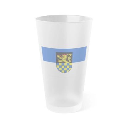 Flag of Bad Kreuznach Germany - Frosted Pint Glass 16oz-16oz-Frosted-Go Mug Yourself