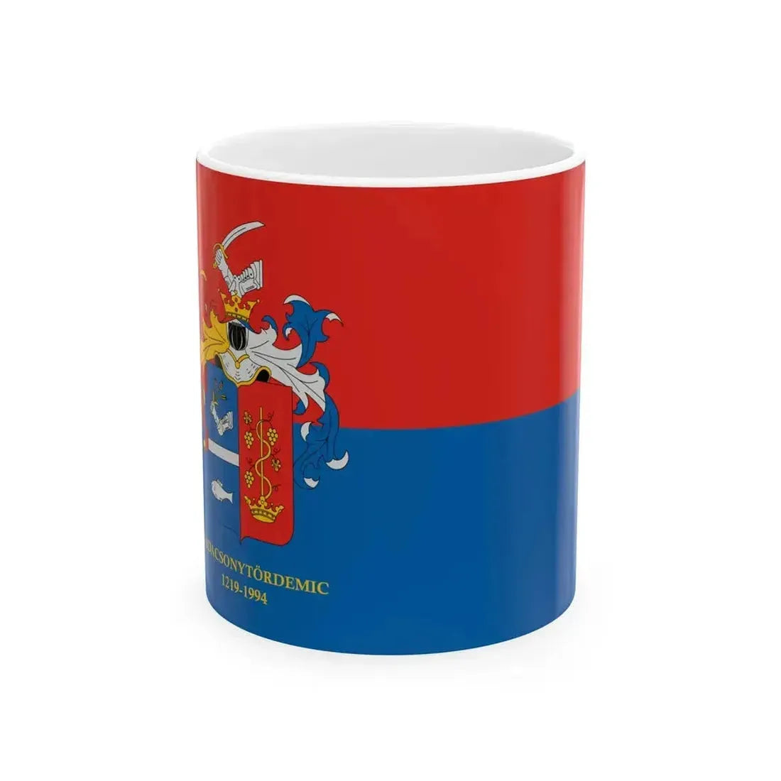 Flag of Badacsonytordemic (Hungary) White Coffee Mug 11oz - Go Mug Yourself