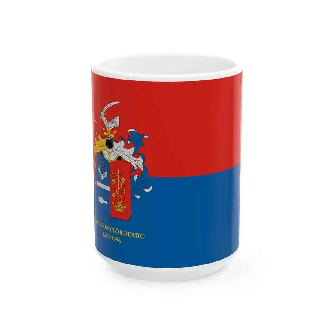 Flag of Badacsonytordemic (Hungary) White Coffee Mug 15oz - Go Mug Yourself