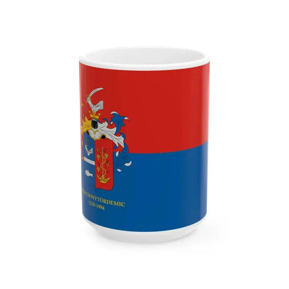 Flag of Badacsonytordemic (Hungary) White Coffee Mug 15oz - Go Mug Yourself