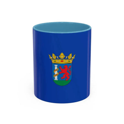 Flag of Badajoz Spain - Accent Coffee Mug 11oz Light Blue - Go Mug Yourself