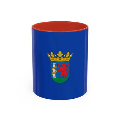 Flag of Badajoz Spain - Accent Coffee Mug 11oz Red - Go Mug Yourself