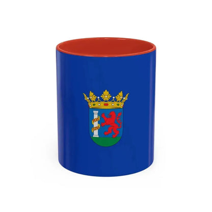Flag of Badajoz Spain - Accent Coffee Mug 11oz Red - Go Mug Yourself