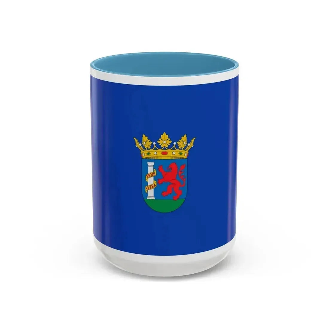 Flag of Badajoz Spain - Accent Coffee Mug 15oz Light Blue - Go Mug Yourself