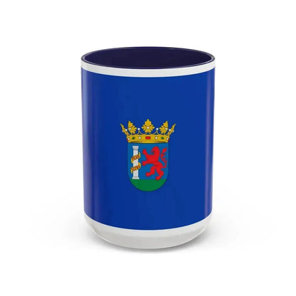 Flag of Badajoz Spain - Accent Coffee Mug 15oz Navy - Go Mug Yourself